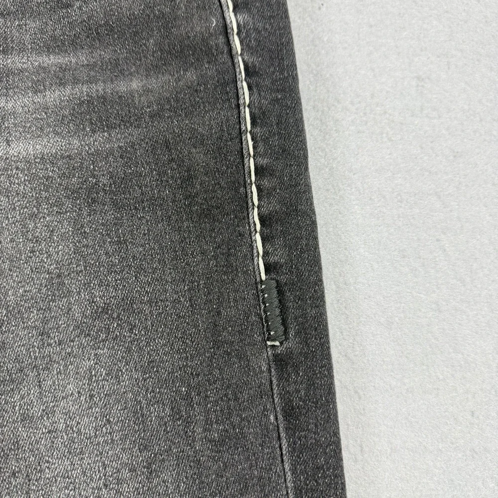 True Religion Ricky Jeans Men 31 Black Selvedge Super T Contrast Stitch Acid Y2K